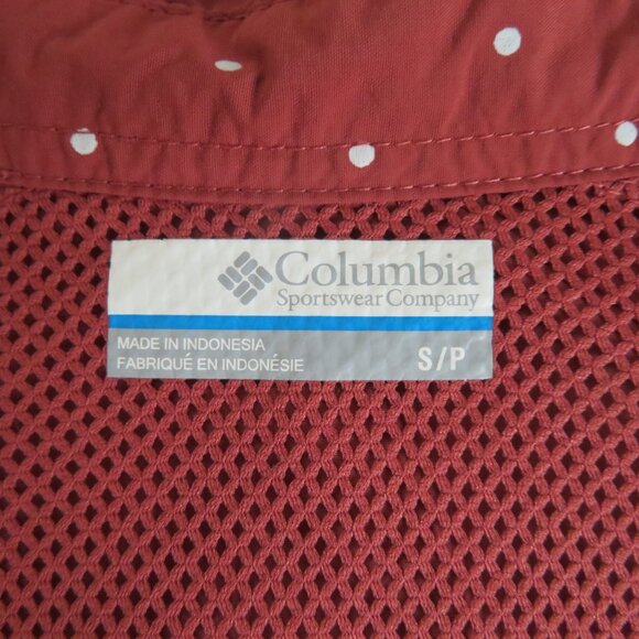 Columbia Sportswear PFG Fishing Hiking Shirt Pink Nylon Polka Dot Women's S - Picture 4 of 9